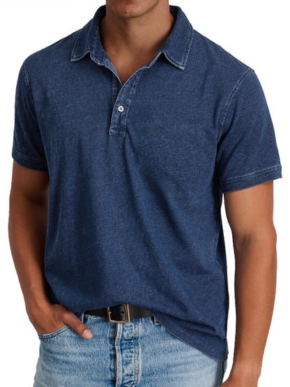 Everett | Men's Piqué Polo Shirt with Ribbed Collar