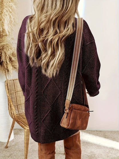 Juno Cable Knit Sweater Dress | Elara