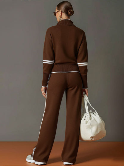 Sport-luxe half-zip co-ord set for women | Zerina