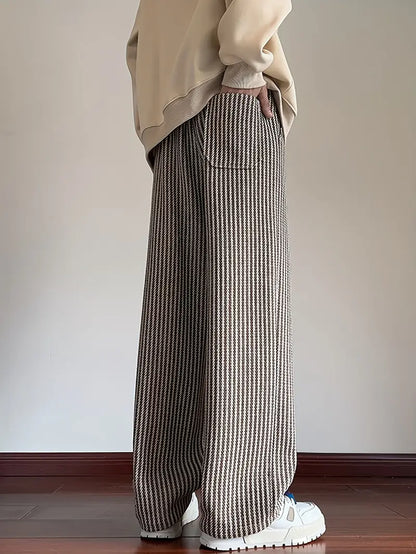 Baggy ribbed drawstring sweatpants for men | Calder