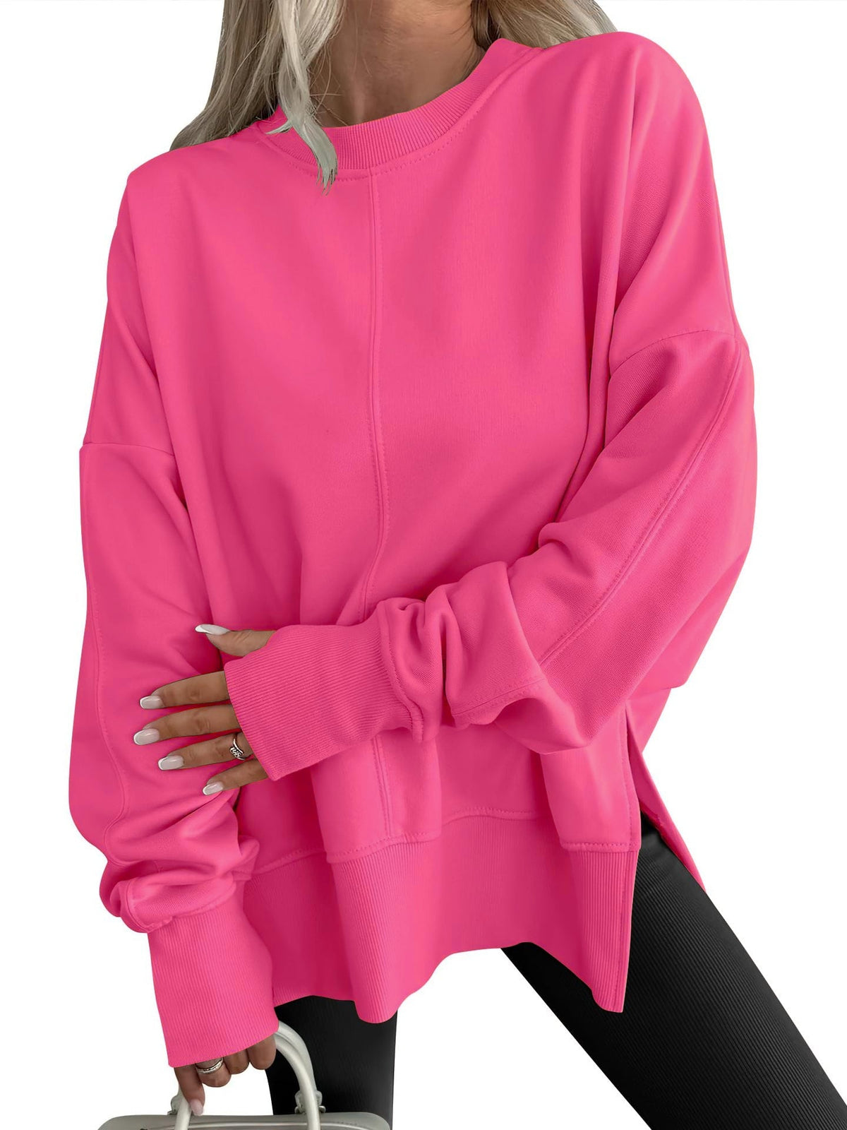 Comfy oversized long-sleeve everyday sweatshirt for women | Gwen