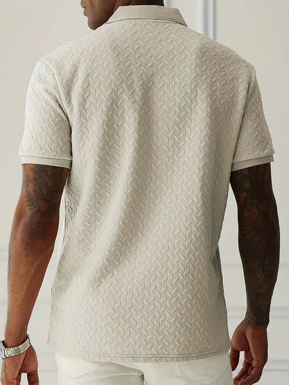 Classic textured everyday polo shirt for men | Ellison