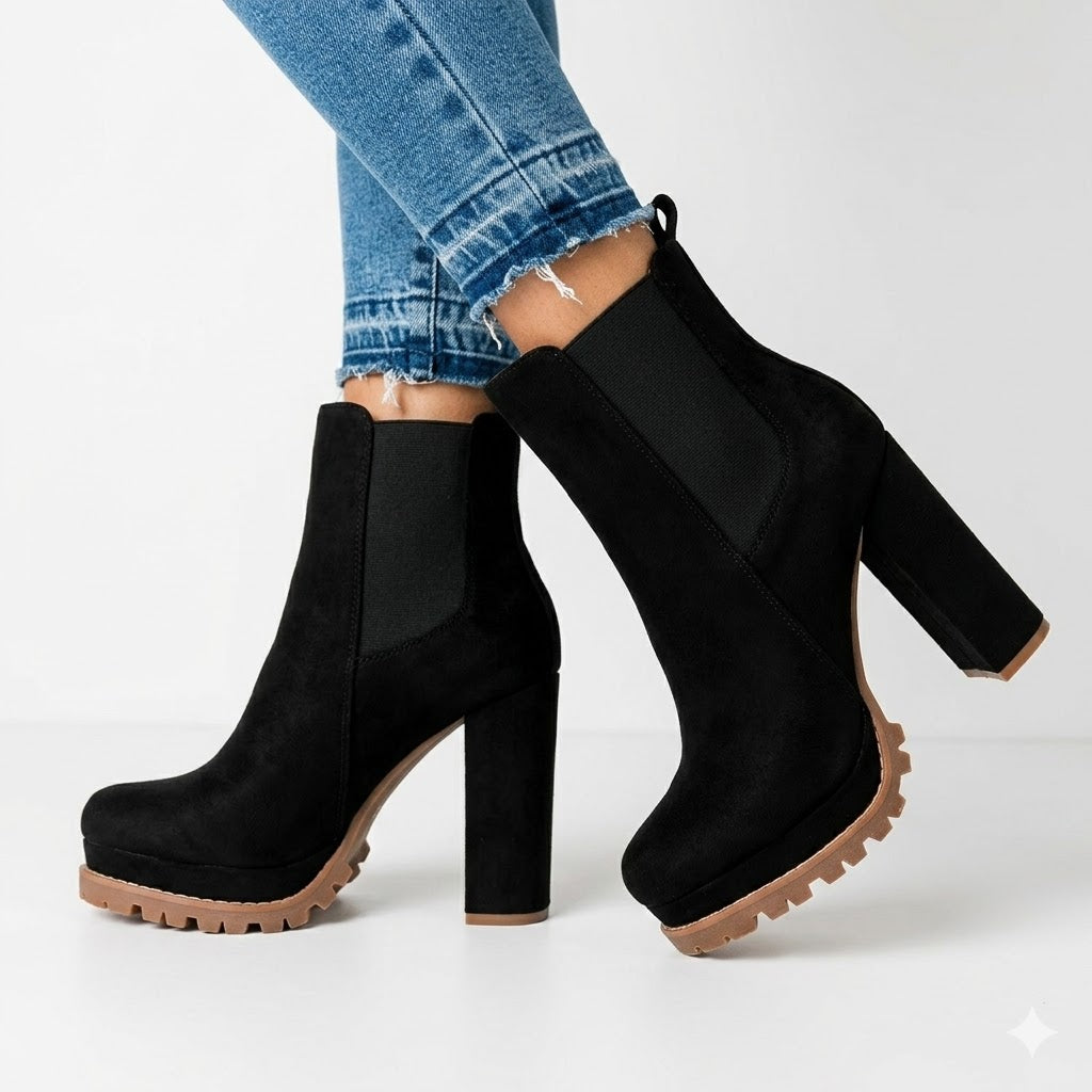 Cerese | Women's Platform Block Heel Ankle Boots