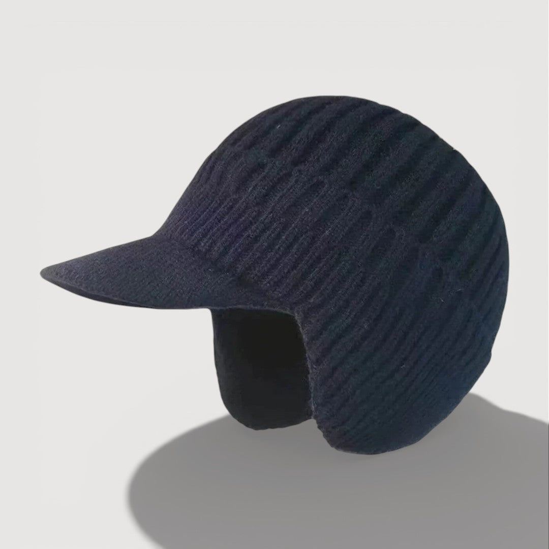 Cosy knitted ear-flap winter hat for women | Antonia
