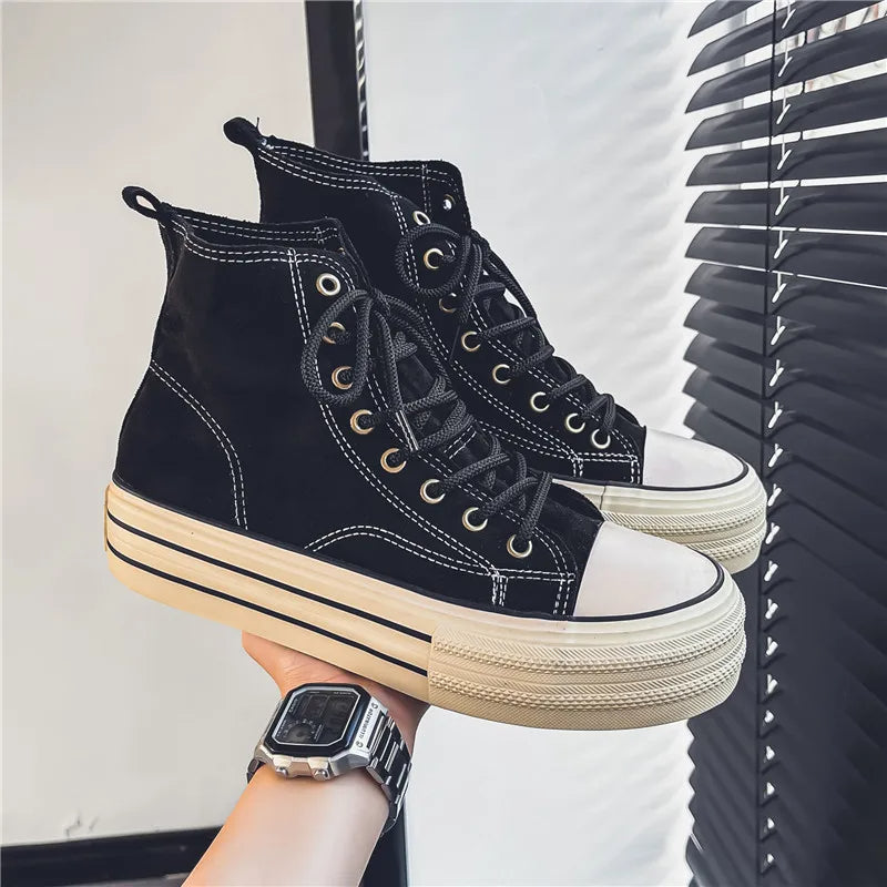 Platform high-top sneakers with cushioned sole | Ardent