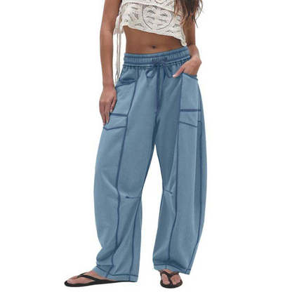 Comfy baggy-leg everyday lounge trousers for women | Avanita