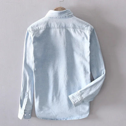 Classic button-down denim shirt for men | Alaric