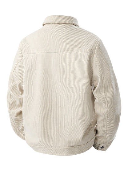 Corduroy snap front jacket for men | Rowan