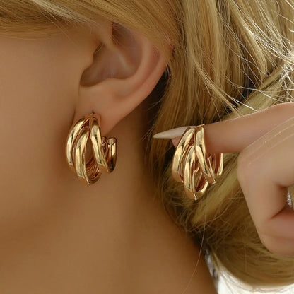 Trinova Stacked Hoop Earrings | Aurelia