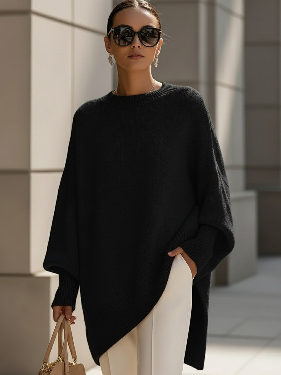 Elegant oversized poncho with flowing silhouette for women | Madison