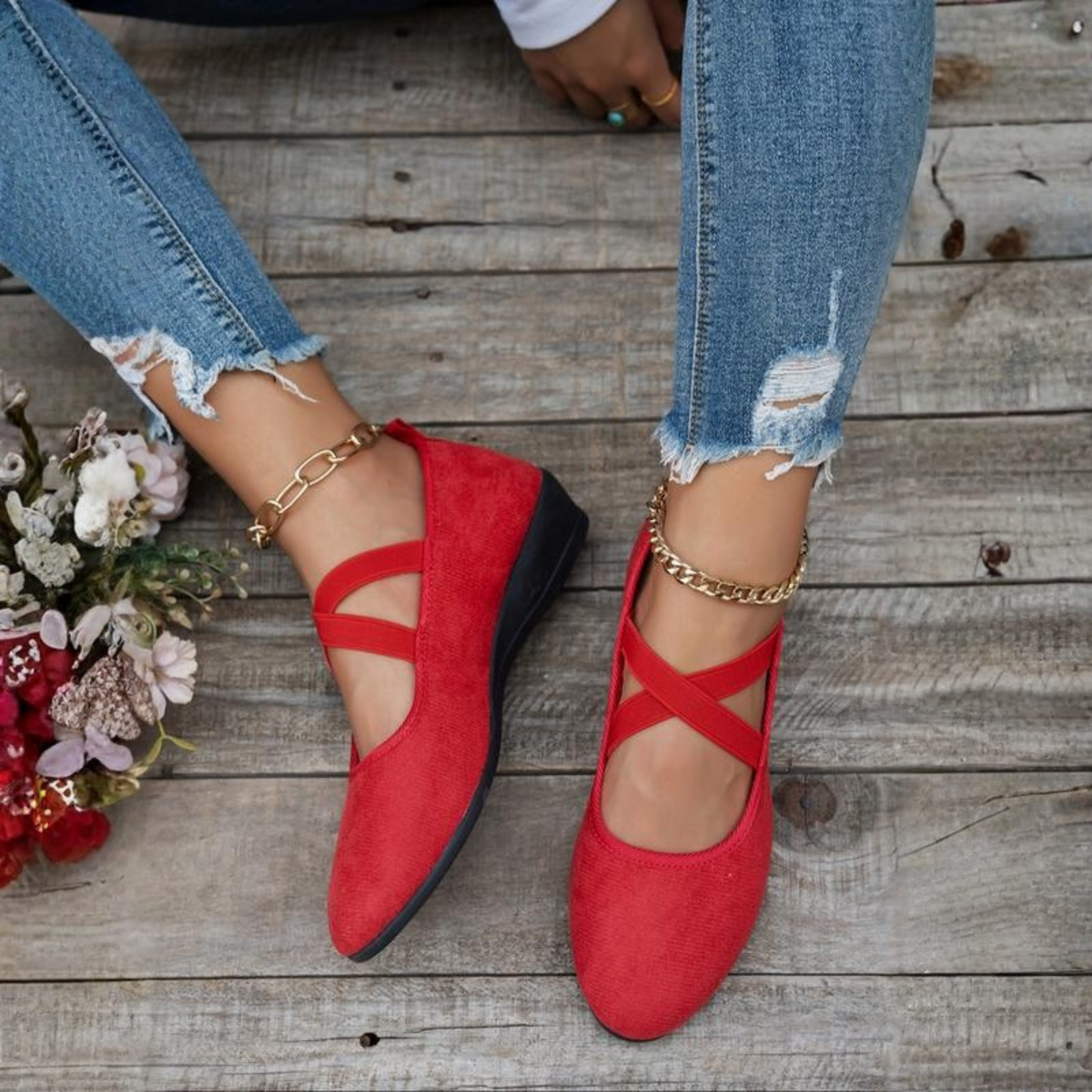 Comfy closed wedge slip-on everyday shoes for women | Angel