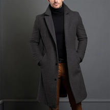 Classic tailored wool coat for men | Alaric