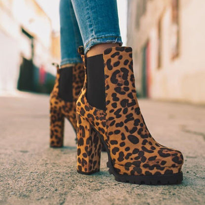 Cerese | Women's Platform Block Heel Ankle Boots