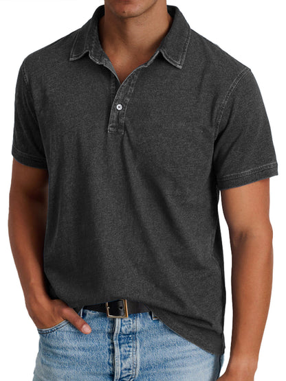 Everett | Men's Piqué Polo Shirt with Ribbed Collar