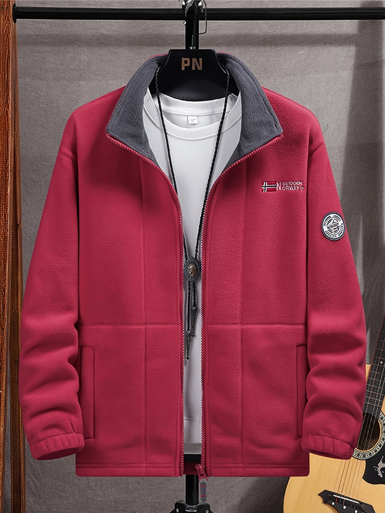 Men’s outdoor performance fleece jacket with high collar | Rowan