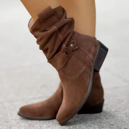 Classic orthopaedic suede ankle boots for women | Esther