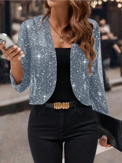 Saskia | Women's Shimmer Cropped Blazer Jacket
