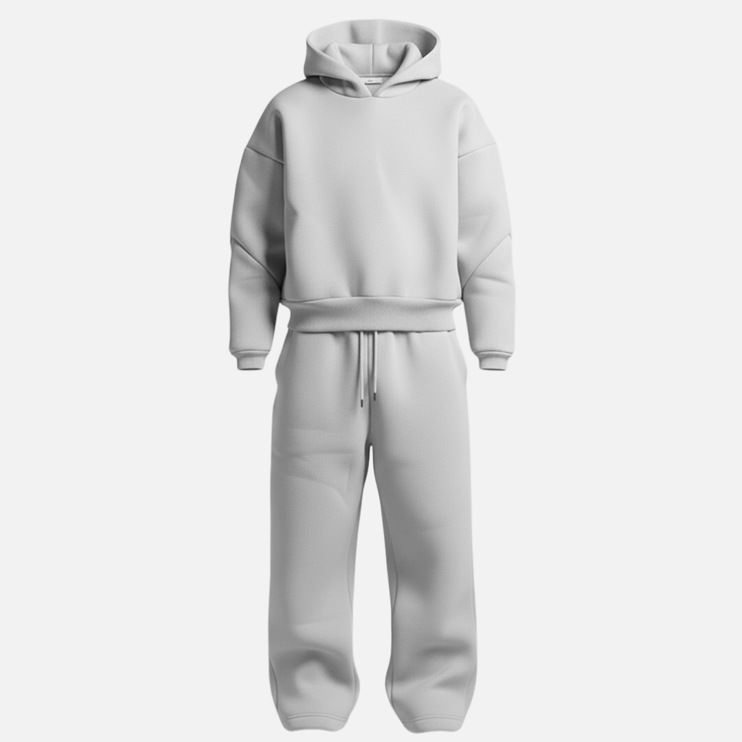Oversized streetwear hoodie tracksuit set for men