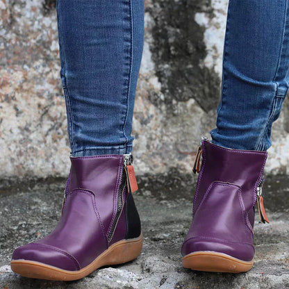 Erica | Women's Side Zip Ankle Boots with Arch Support