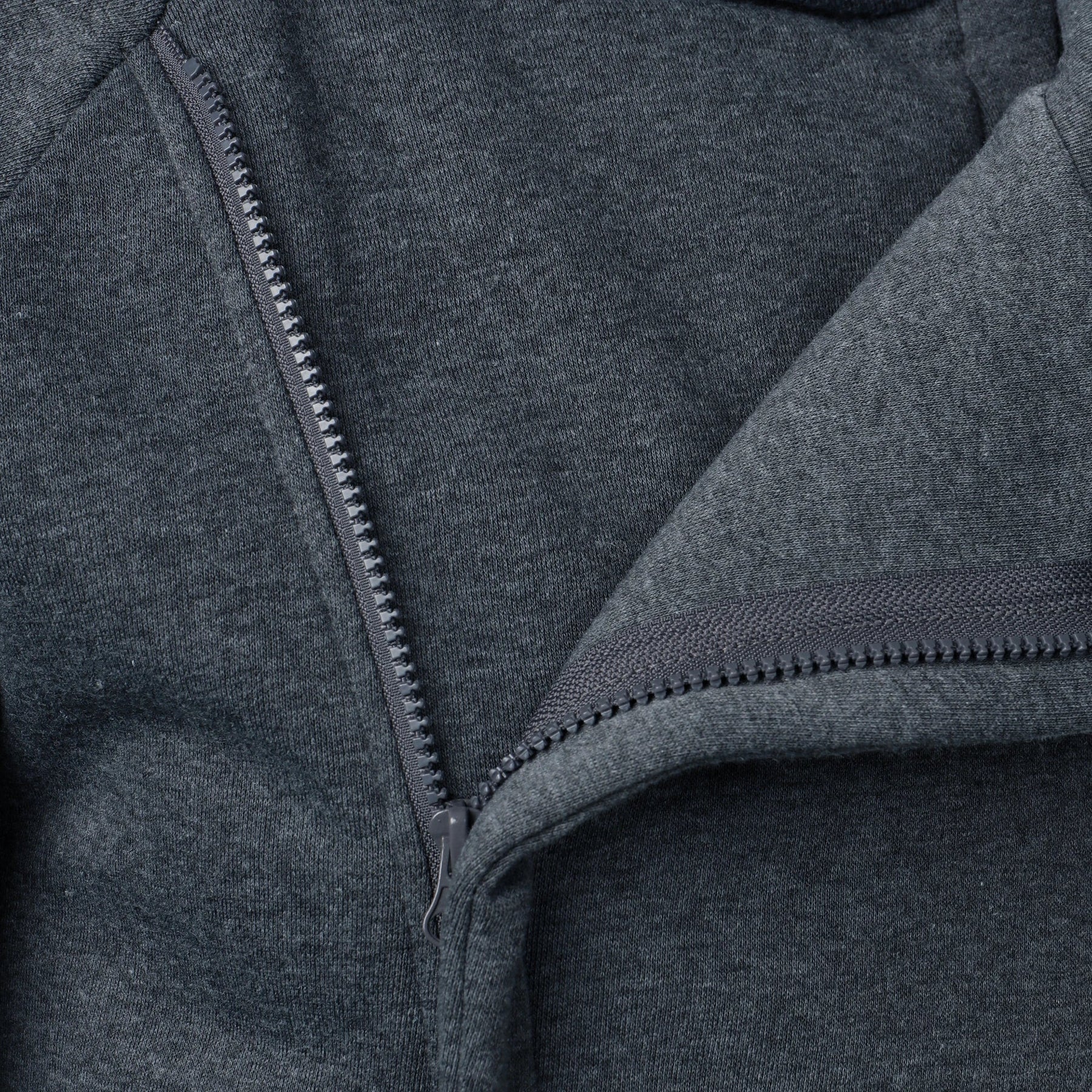 Asymmetric zip hoodie with sculpted crossover hood | Kaelen