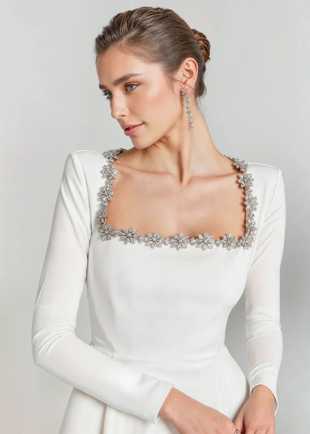 Chic Velvet Mini Dress with Square Neckline | Willow