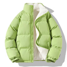 Fleece-lined puffer jacket with high collar for winter | Eryndor