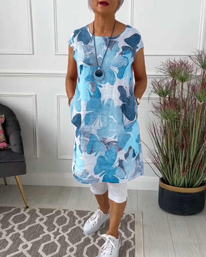 Casual relaxed floral everyday dress for women | Ingrid