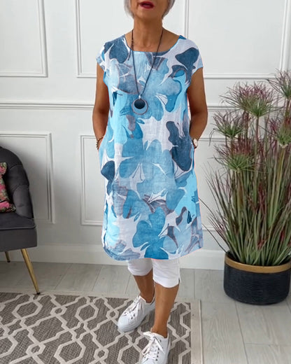 Casual relaxed floral everyday dress for women | Ingrid