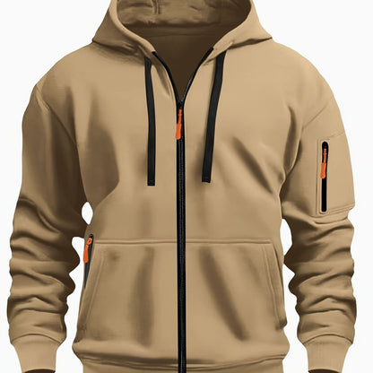 Gerald | Men's Full Zip Hooded Sweatshirt with Pockets