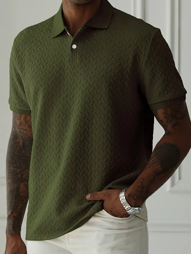 Classic textured everyday polo shirt for men | Ellison