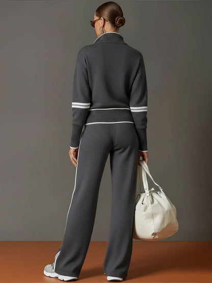 Sport-luxe half-zip co-ord set for women | Zerina