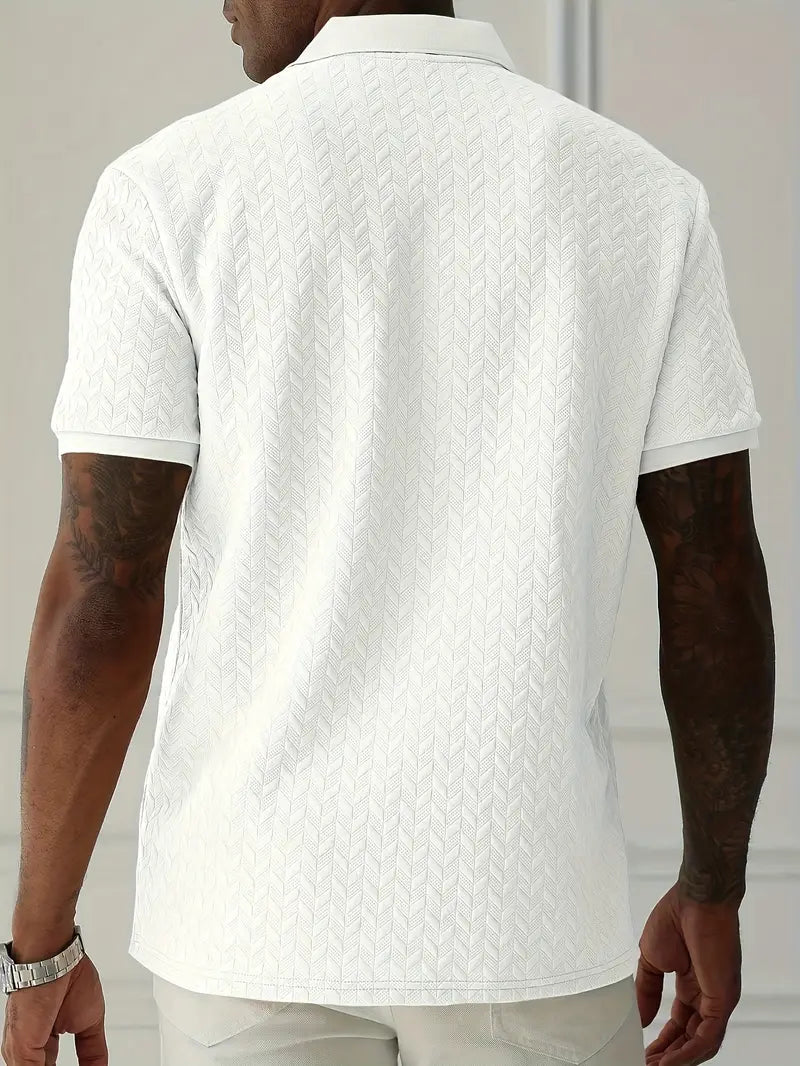 Classic textured everyday polo shirt for men | Ellison