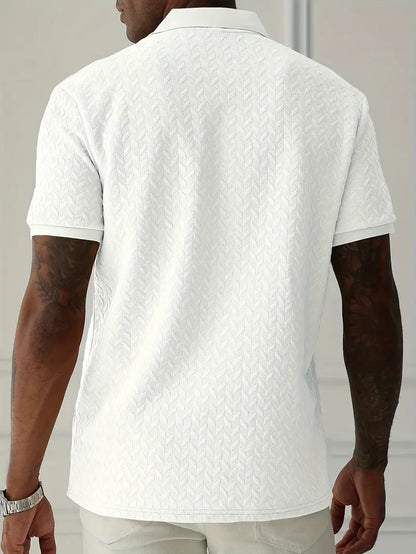 Classic textured everyday polo shirt for men | Ellison