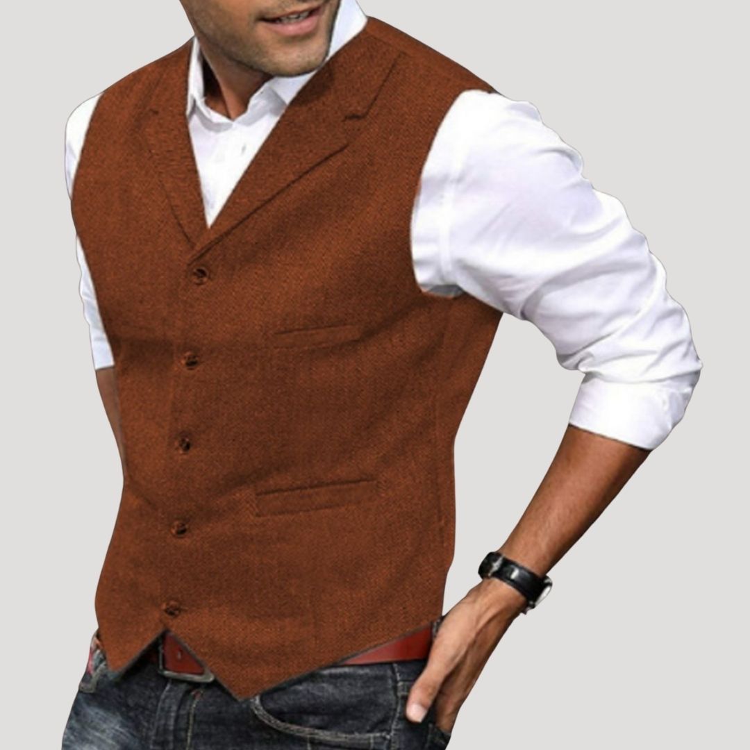 Tailored smart-casual everyday waistcoat for men | Preston