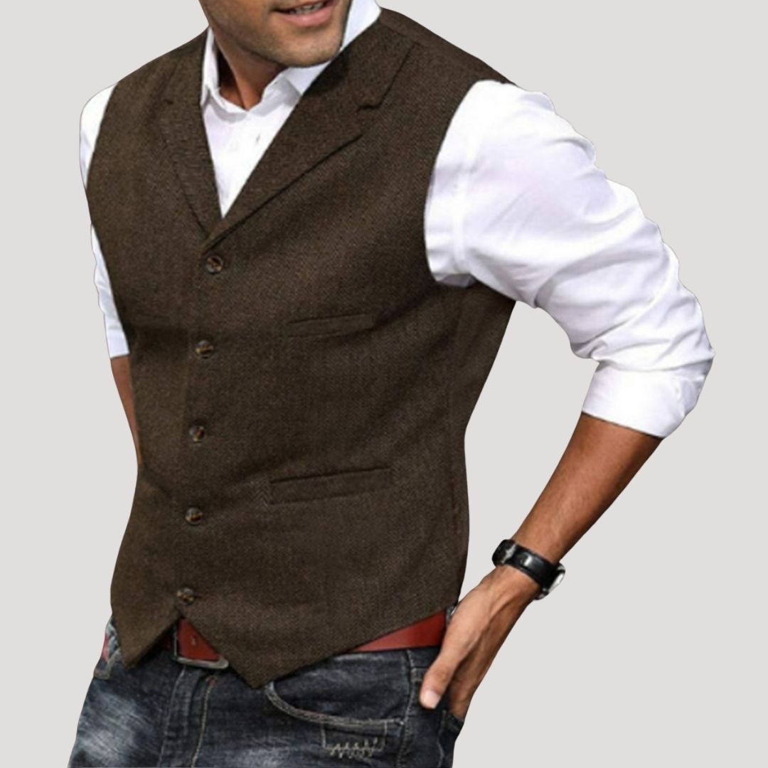 Tailored smart-casual everyday waistcoat for men | Preston
