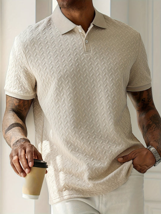 Classic textured everyday polo shirt for men | Ellison