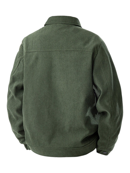 Corduroy snap front jacket for men | Rowan