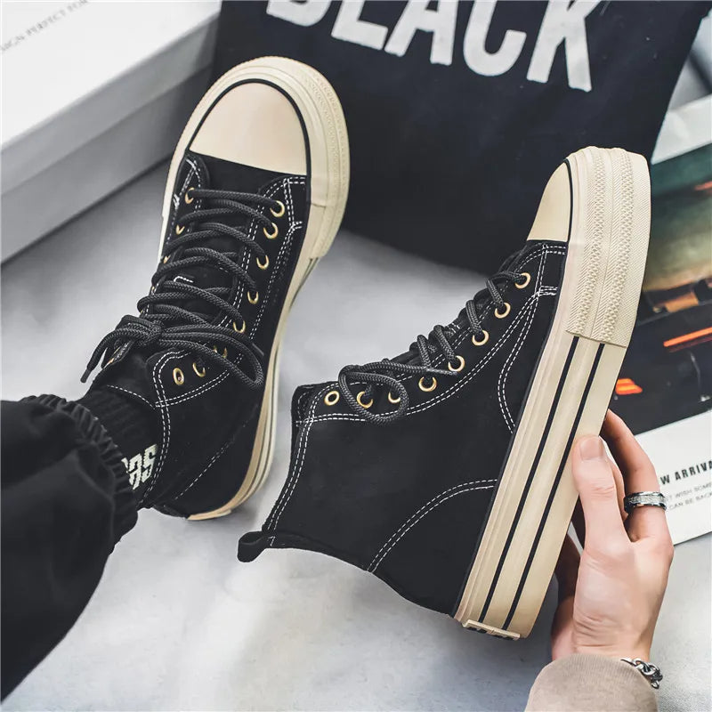 Platform high-top sneakers with cushioned sole | Ardent