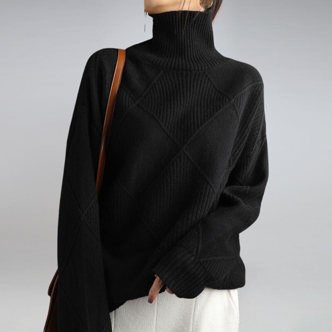 Women’s cashmere turtleneck sweater | Myla
