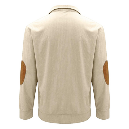 Orvyn | Men's Ribbed Knit Quarter Button Sweater