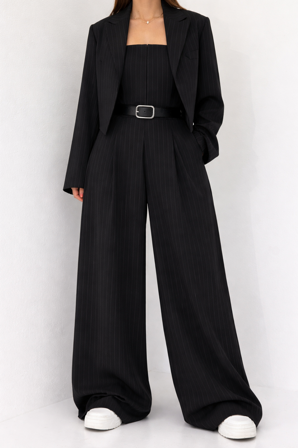 Chic Bustier Jumpsuit & Jacket Set for Women | Selene