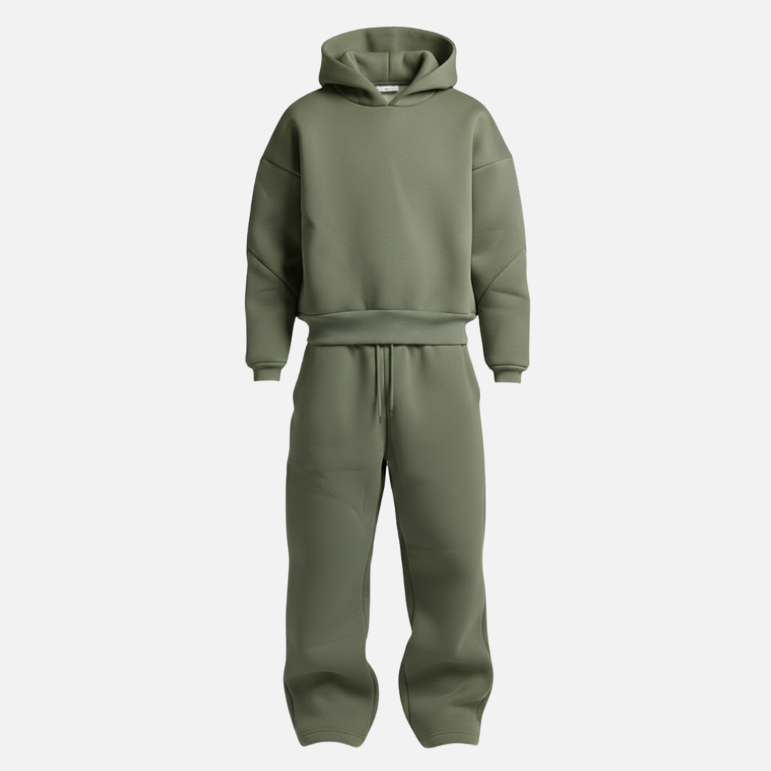 Oversized streetwear hoodie tracksuit set for men