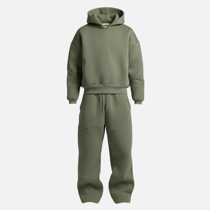 Oversized streetwear hoodie tracksuit set for men