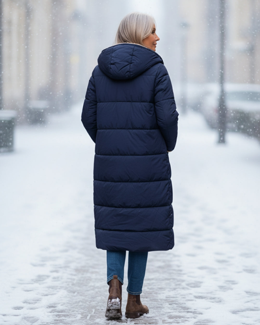 Warm sherpa-lined winter coat for women | Eleanor