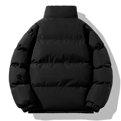 Fleece-lined puffer jacket with high collar for winter | Eryndor
