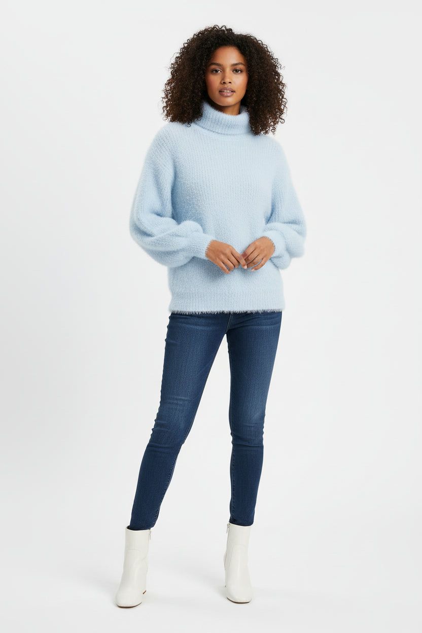 Loose-fit knit wool sweater for women | Aurelia