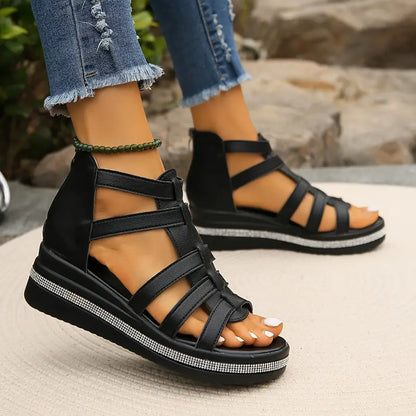 Elegant gladiator sandals with platform for women | Calira