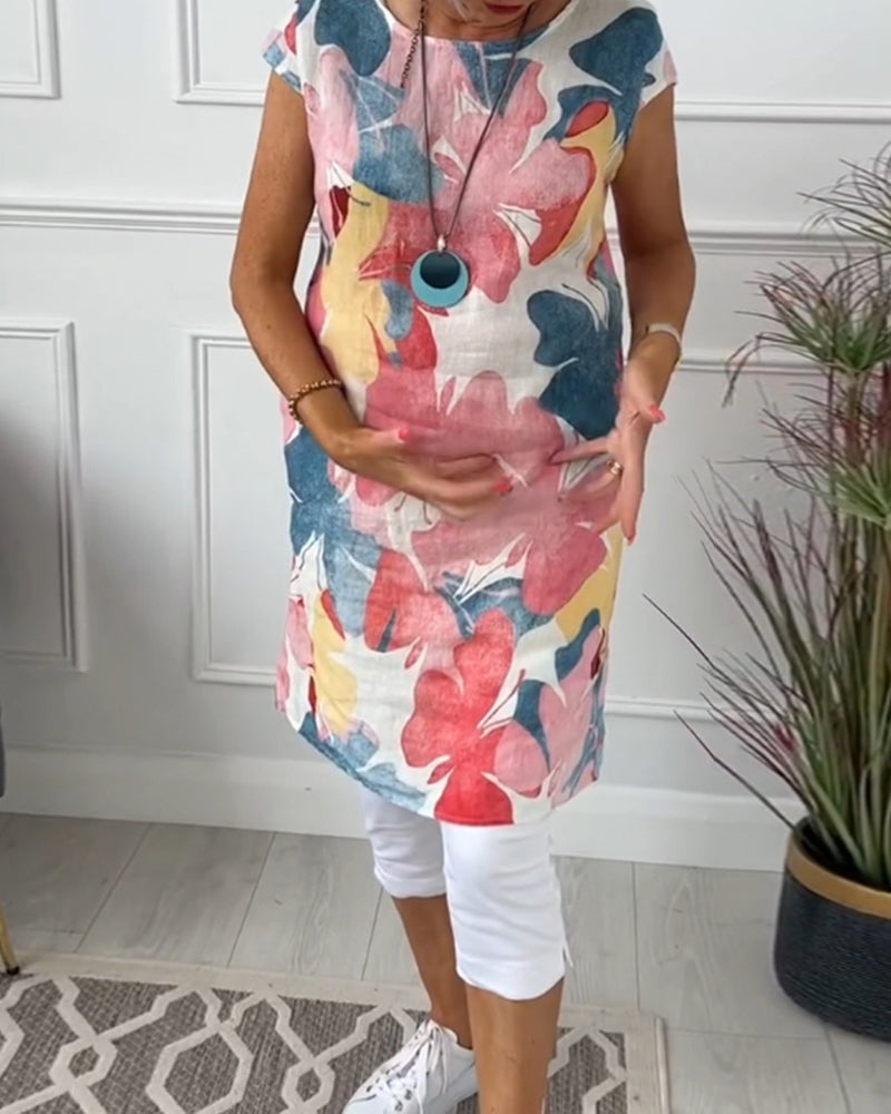 Casual relaxed floral everyday dress for women | Ingrid