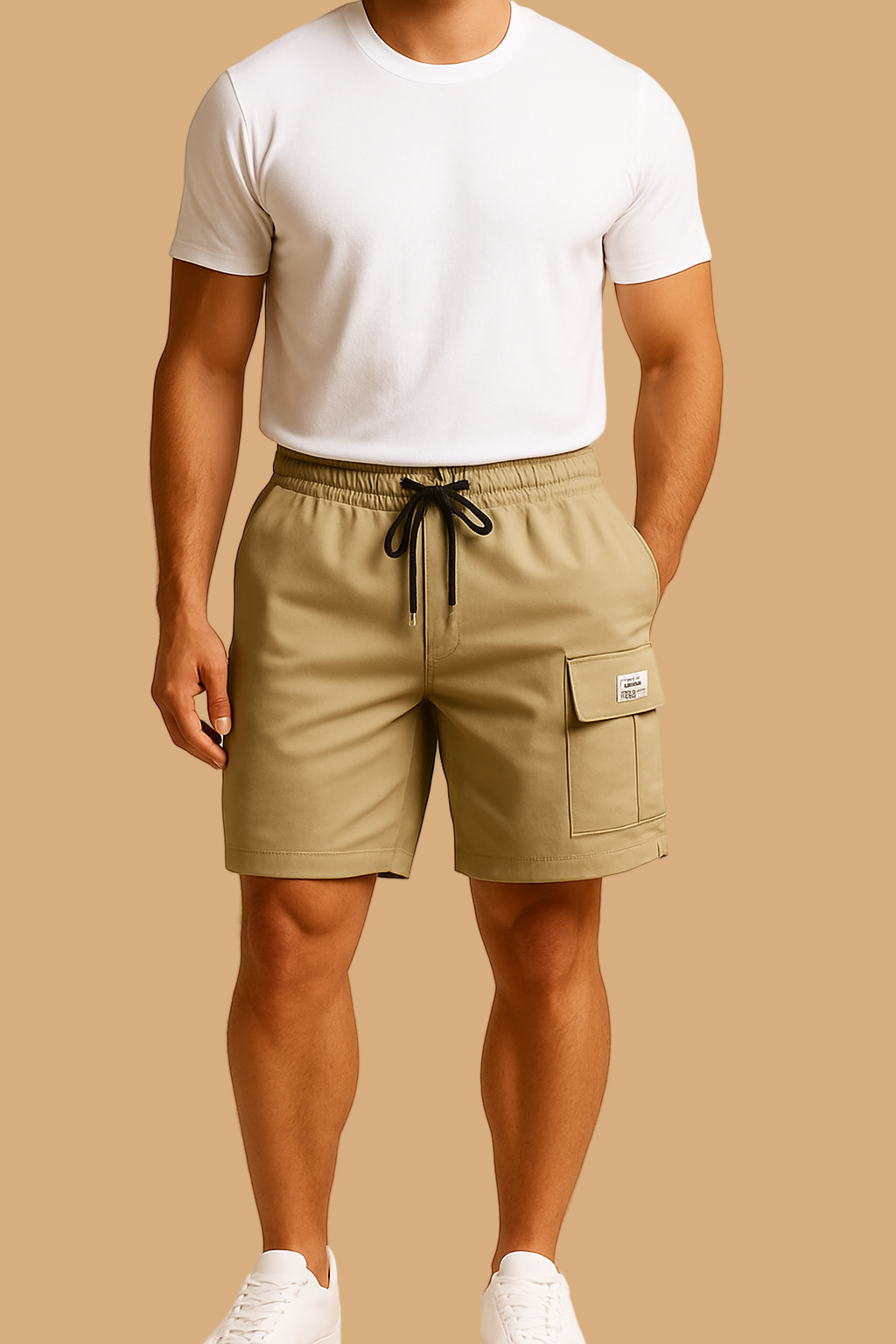 Nolan Cargo Shorts | Elastic Waist | Stretch Comfort & Versatile Style
