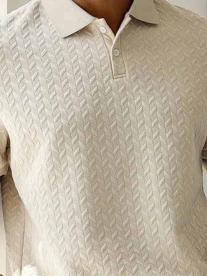 Classic textured everyday polo shirt for men | Ellison